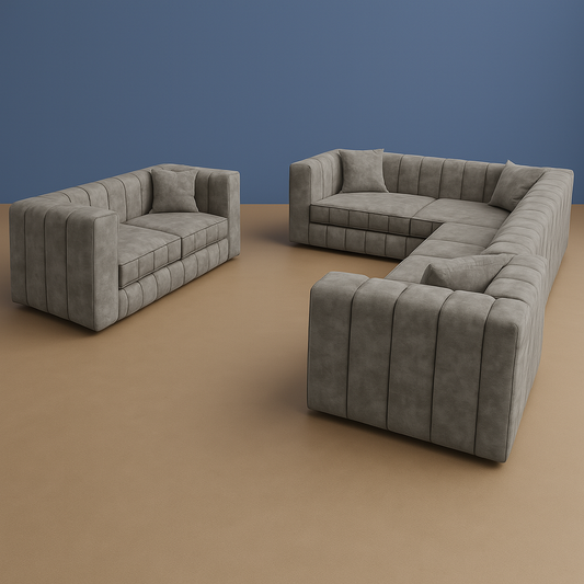 The Ashton Full Chesterfield Linen Sofa