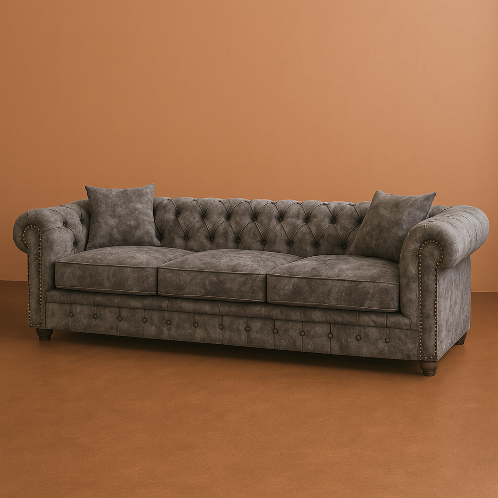 The Verona 3-Seater Chesterfield – Deep Button-Tufted Comfort