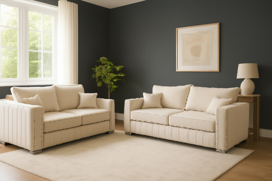 The Merrilin 3+3 Linen High-Backed Sofa